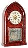 Terry & Andrews, Bristol, Conn., 8 day, time, strike and alarm, rosewood veneered round gothic or beehive shelf clock, c1845