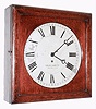 Chelsea Clock Co., Boston, Mass., "Lever Wall Clock Style No. 4", 8 days, lever movement wall timepiece in oak, Serial no. 113159.   c1917
