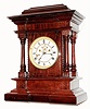 E. N. Welch Mfg. Co., Bristol, Conn., "Norma", 8 day, time and strike, mahogany mantel clock. c1889