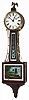 Herschede Hall Clock Co., Cincinnati, Ohio, mahogany banjo clock with a Little & Eastman, Boston, 8 days, time only, weight driven movement, c1920