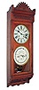 Waterbury Clock Co., Waterbury, Conn., "Calendar No. 27", 8 day, time and strike, double dial calendar clock. c1893