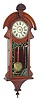 New Haven Clock Co., New Haven, Conn., "Cambria", 8 day, time and strike, spring walnut wall clock. c1880