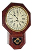 Waterbury Clock Co., Waterbury, Conn., "Drop Octagon RC"  mahogany 8 days, time, strike and calendar wall clock. c1881