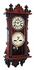 Waterbury Clock Co., Waterbury, Conn., "Calendar No. 36", 8 day, time and strike, double dial calendar clock.  c1891