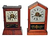 Clocks- 2 (Two): a Jerome and Co. "Rocket", 30 hour, time and alarm, cottage timepiece and a Seth Thomas 30 hour, time and alarm, cottage timepiece, c1870