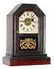 Atkins Clock Co., Bristol, Conn., 30 hour, time and alarm, cottage timepiece, c1870