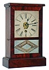S. B. Terry, Terryville, Conn., 30 hour, ladder style brass movement cottage timepiece. c1850
