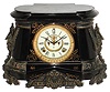 Ansonia Clock Co., Ansonia, Conn., "Pompeii", 8 day, time and strike, enameled iron case mantel clock. c1904