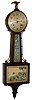 E. Ingraham & Co., Bristol, Conn. "Treasure" mahogany finish 8 days, time and duplex strike (ding-dong) banjo clock, c1934