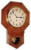 Waterbury Clock Co., Waterbury, Conn. "10 Inch Arion" oak time only, wall clock, c1906