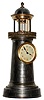 New Haven Clock Co., New Haven, Conn., "Lighthouse" automaton 30 hours, cast metal novelty clock, c1889