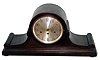 Junghans, Germany, mahogany 8 days, Westminster chime tambour mantel clock, c1925