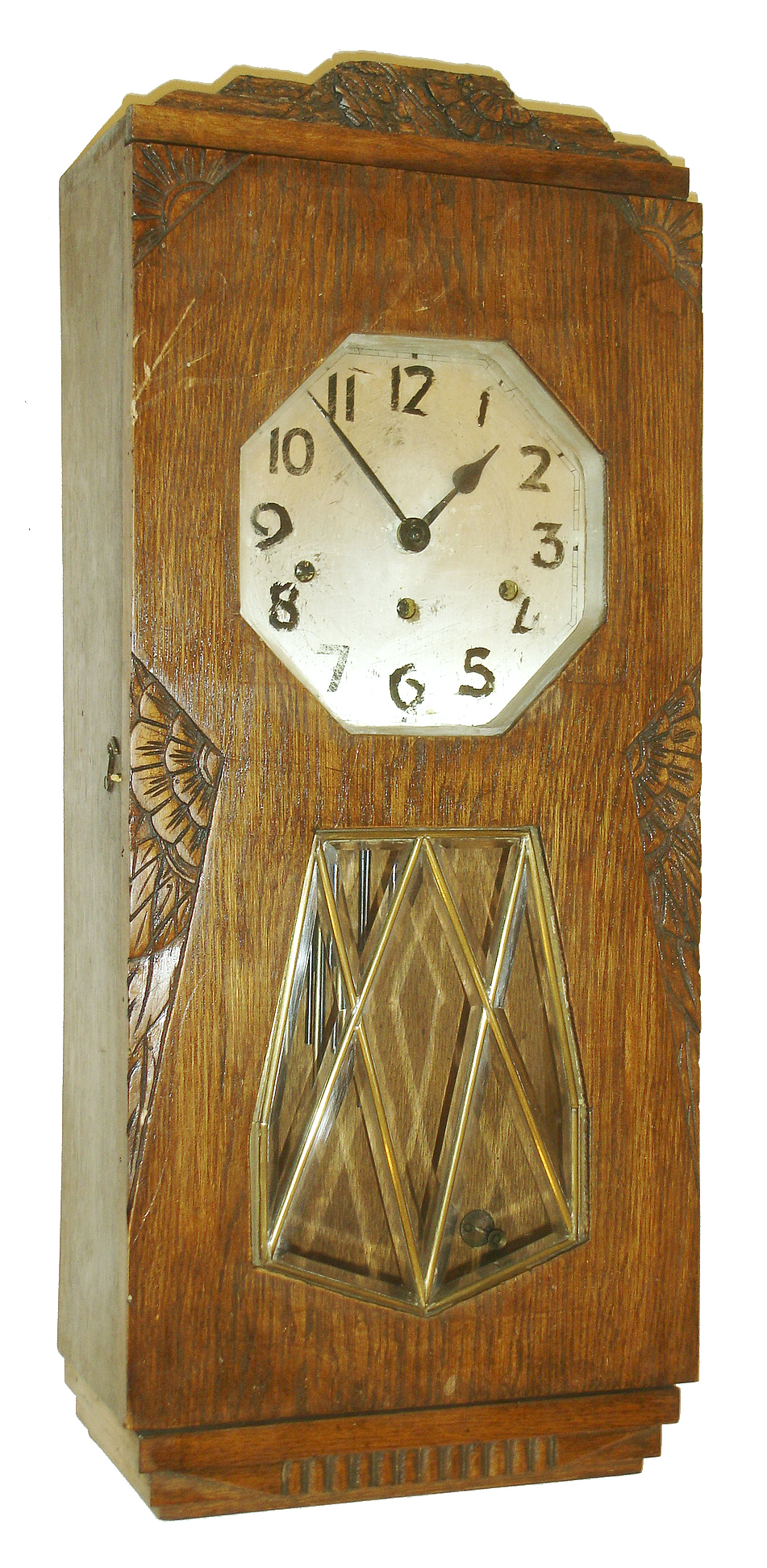 Clocks- 3 (Three) 8 days, Westminster-chime 3-train spring-wound solid oak wall clocks, 2 French, 1 German, early 20th century — Antique Clocks Price Guide
