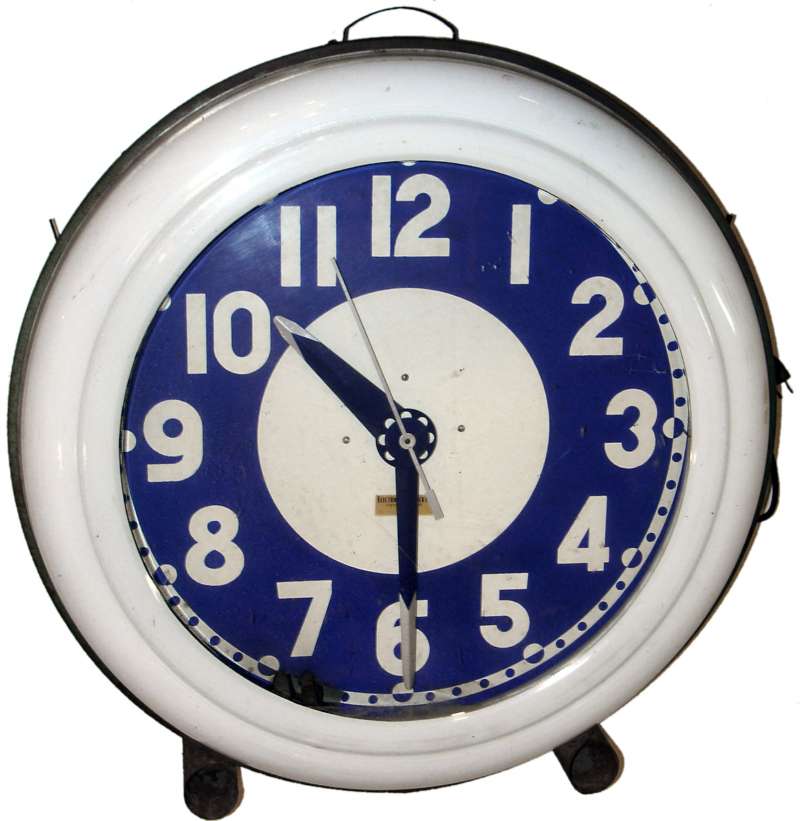 Clocks- 2 (Two) Electric illuminated advertising wall clocks plug-ins: large round neon by Electric Neon Clock Co.; Romm &amp; Co./Longines by Electric Clock Co. — Antique Clocks Price Guide