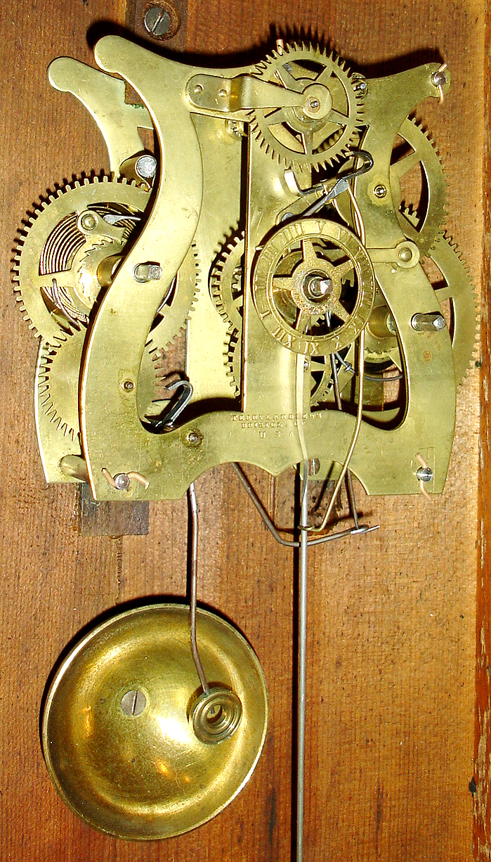 Terry &amp; Andrews, Bristol, Conn., 30 hours, time and alarm cottage timepiece, c1845 — Antique Clocks Price Guide