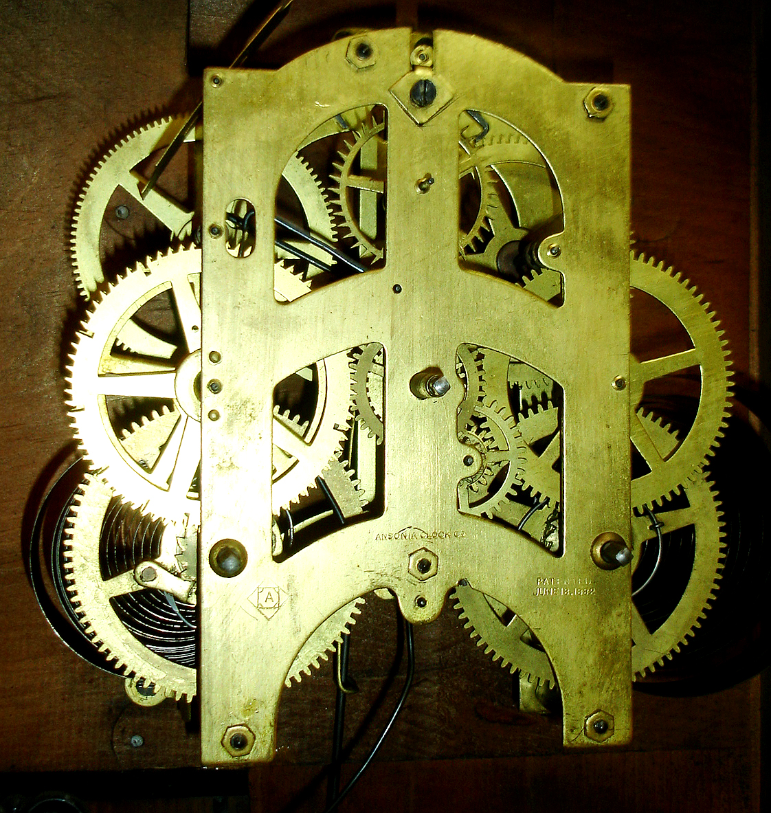 Ansonia Clock Co., Ansonia, Conn., "Office Regulator", 8 days, time &amp; strike, wall regulator, c1901. — Antique Clocks Price Guide