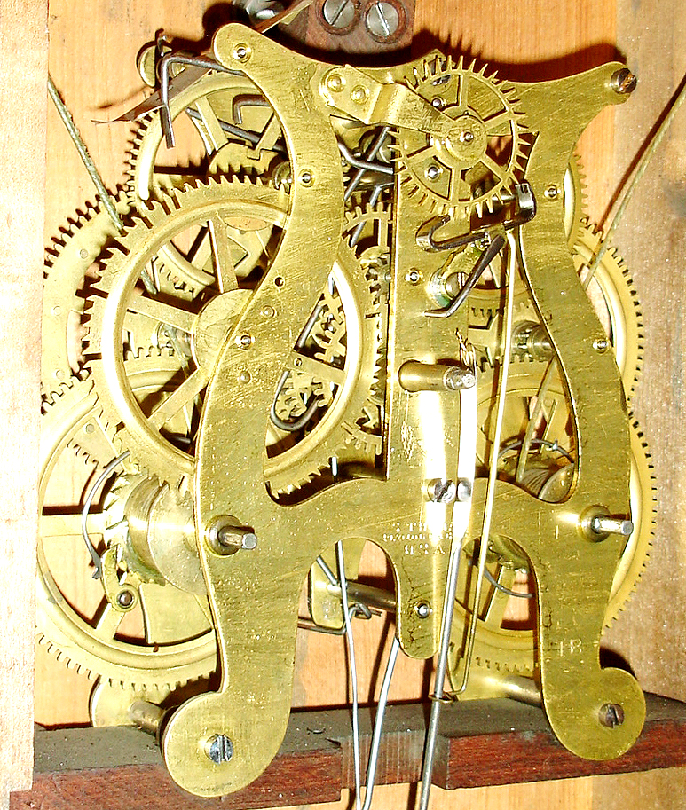 Seth Thomas Clock Co., Thomaston, Conn., "Column" shelf clock, 8 days, time and strike, weight driven movement, c1870 — Antique Clocks Price Guide
