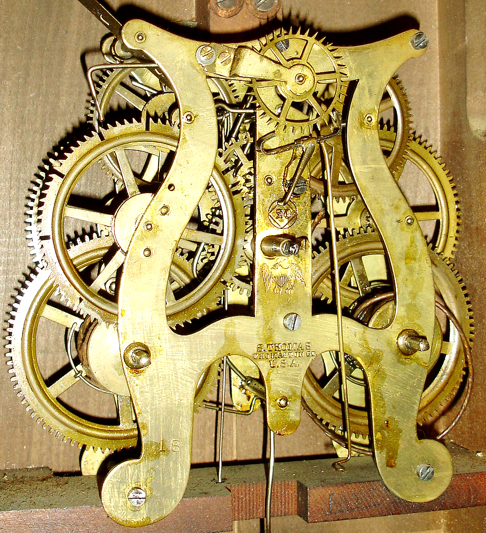 Seth Thomas Clock Co., Thomaston, Conn., "Column Clock", 8 days, time and strike, weight driven movement shelf clock, c1875 — Antique Clocks Price Guide