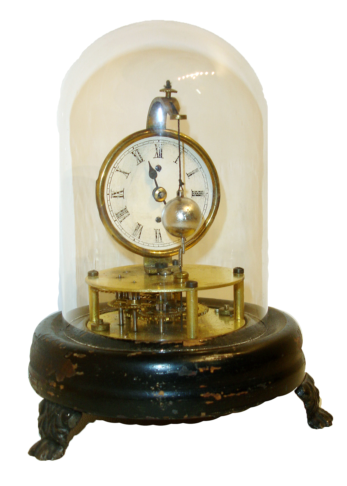 E. N. Welch Mfg. Co., Forestville, Conn., "Briggs Rotary", 30 hour, miniature rotary pendulum novelty timepiece, c1875 — Antique Clocks Price Guide