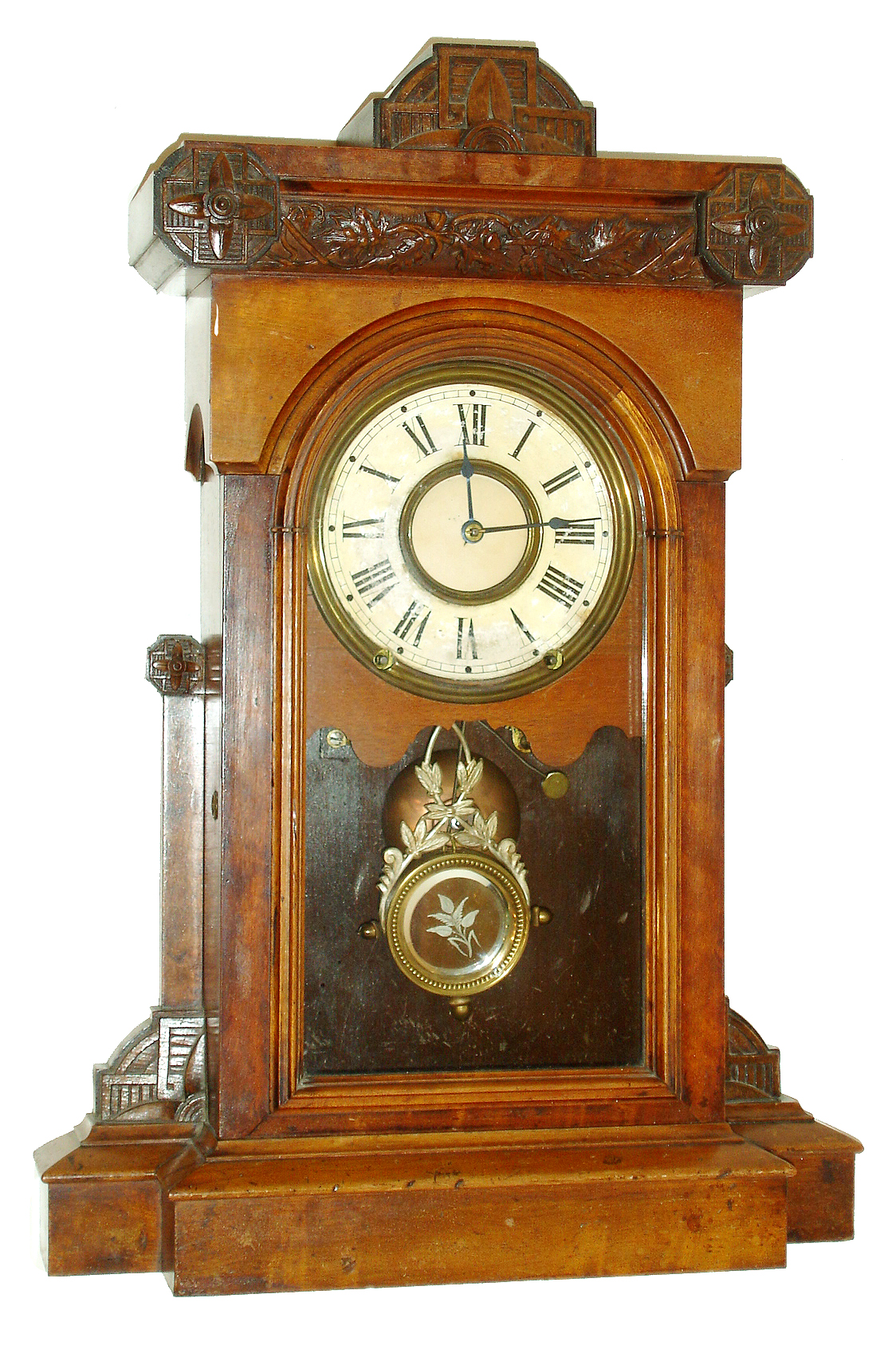 Seth Thomas Clock Co., Thomaston, Conn., "Pittsburgh V.P." City Series model 8 days, time and strike, spring driven shelf clock, c1880. — Antique Clocks Price Guide