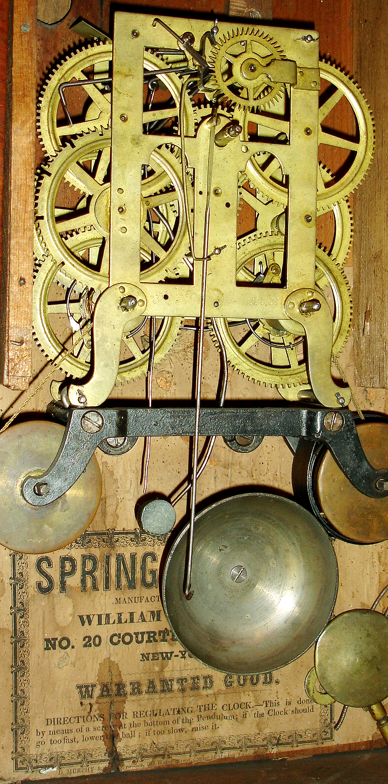 William S. Johnson, New York, 8 days, time and strike, fusee movement ripple case shelf clock, c1845 — Antique Clocks Price Guide