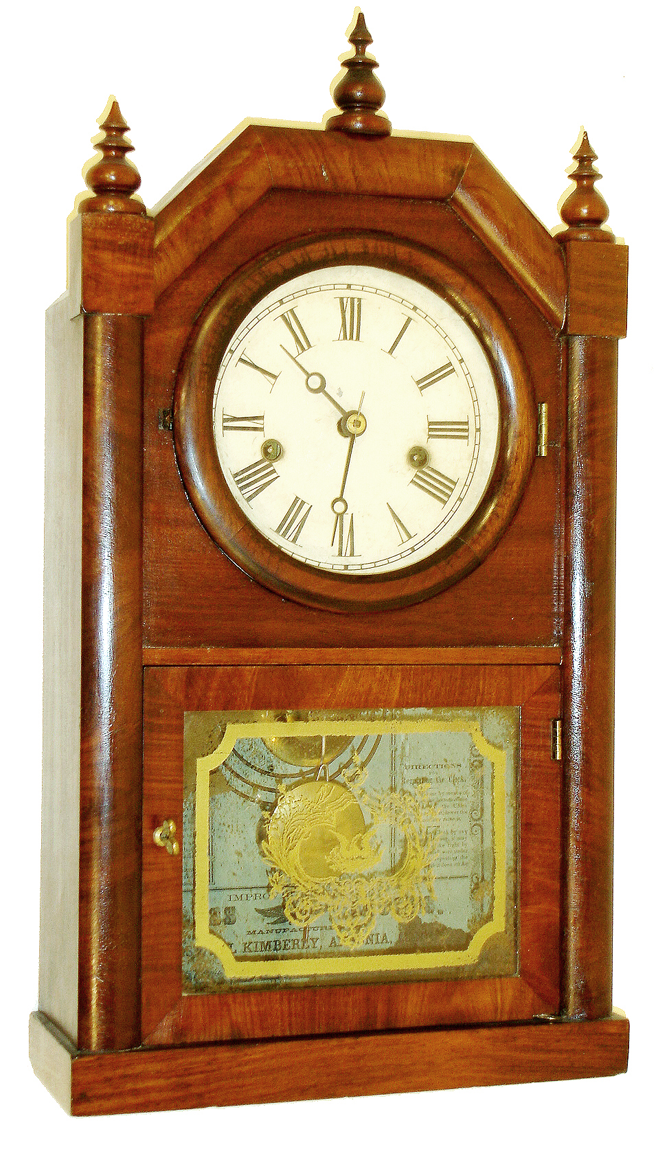 Roswell Kimberly, Ansonia, Conn.30 hours, spring driven time and strike, shelf clock, c1860. — Antique Clocks Price Guide