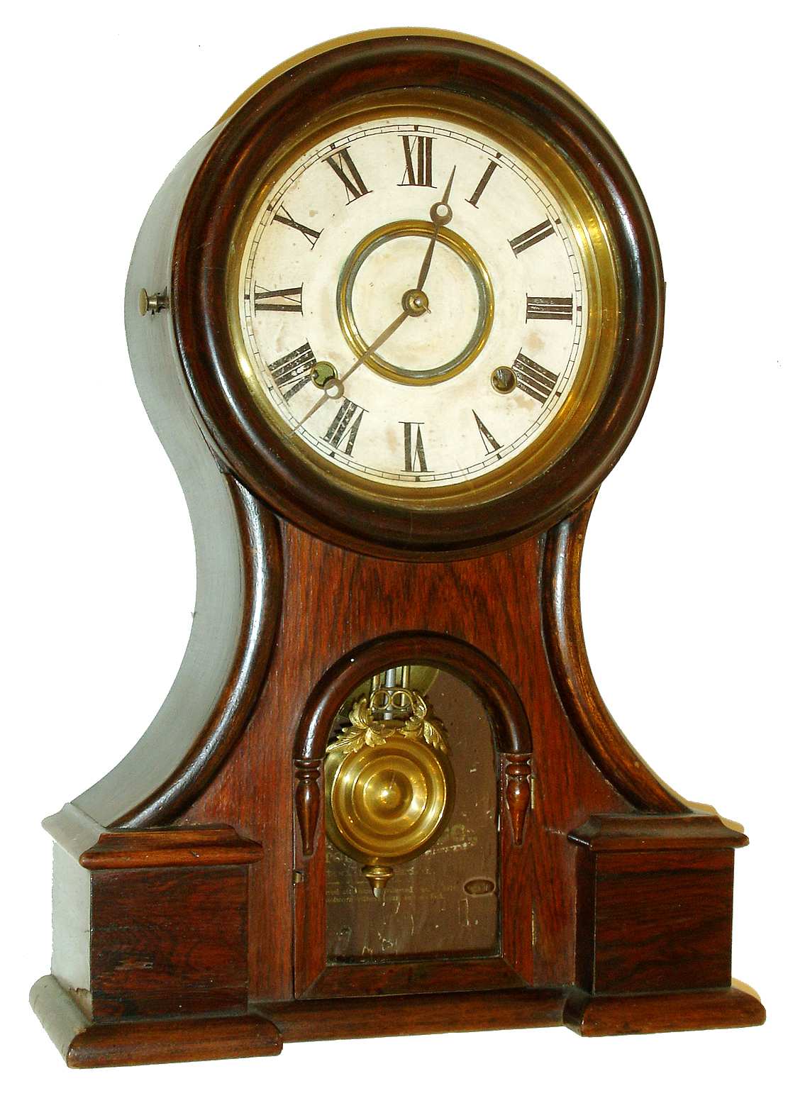 Ingraham Clock Co., Bristol, Conn., "Huron" model 8 days, time and strike, spring driven shelf clock. Ca 1880. — Antique Clocks Price Guide