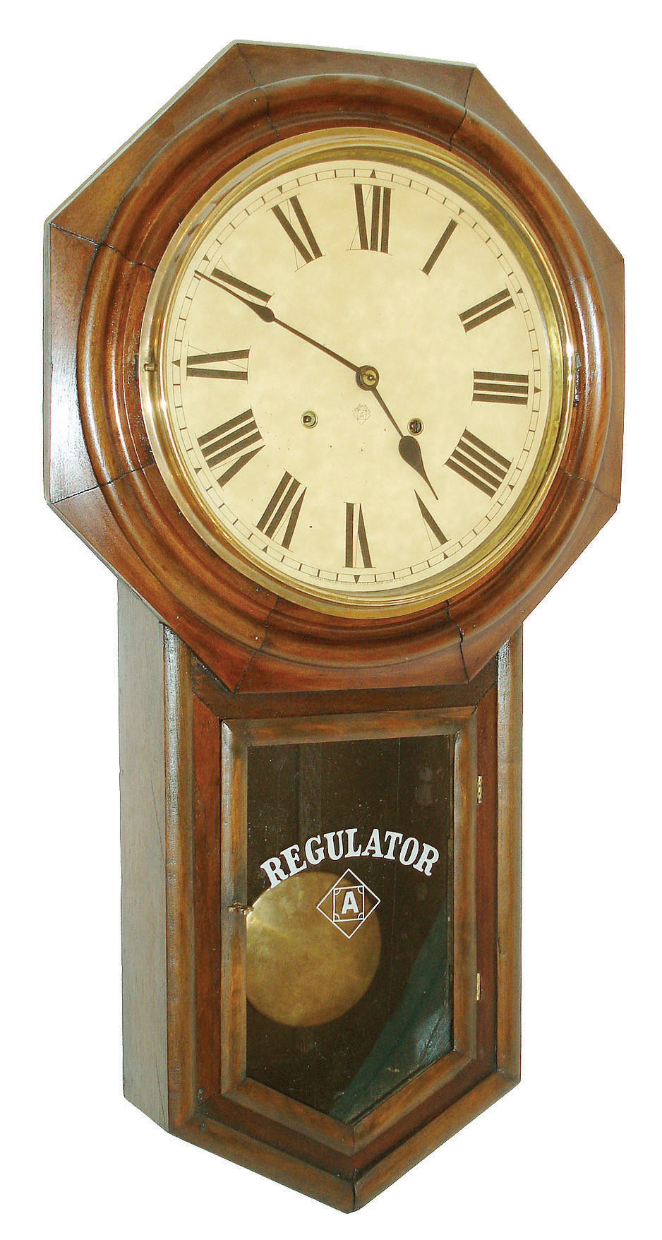 Ansonia Clock Co., Ansonia, Conn., "Regulator A", 8 days, time and strike, wall clock, c1901 — Antique Clocks Price Guide