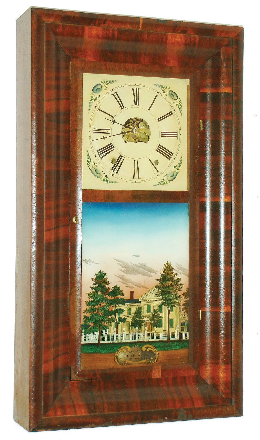 Elisha Manross, Forestville, Conn., 8 days, time and strike, OOG shelf clock, c1850 — Antique Clocks Price Guide