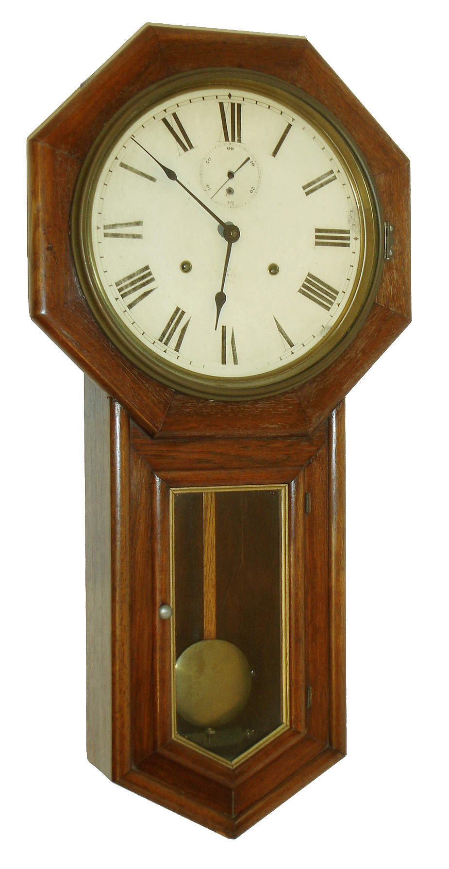 Seth Thomas Clock Co., Thomaston, Conn., "World", 15 day time and strike, octagon top wall timepiece, c1896 — Antique Clocks Price Guide