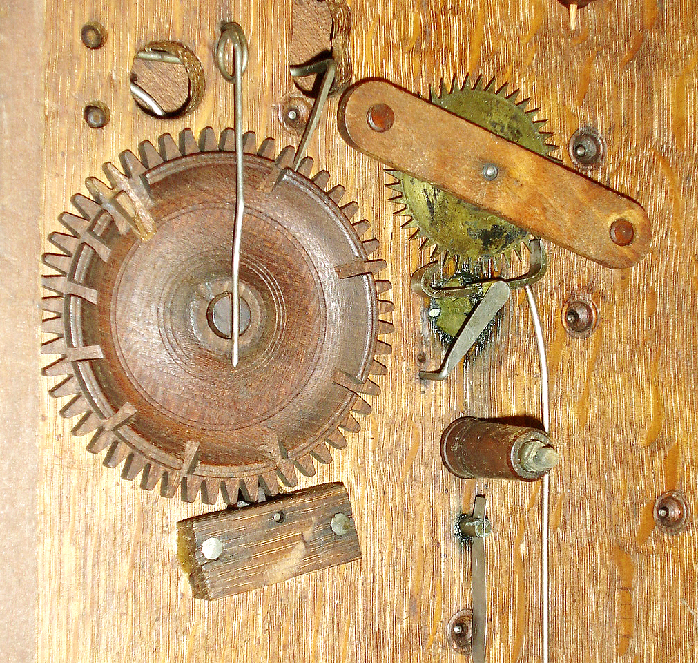 Riley Whiting, Winchester, Conn., 30 hour, time and strike, weight wood movement half column &amp; splat with paw feet shelf clock, c1830 — Antique Clocks Price Guide