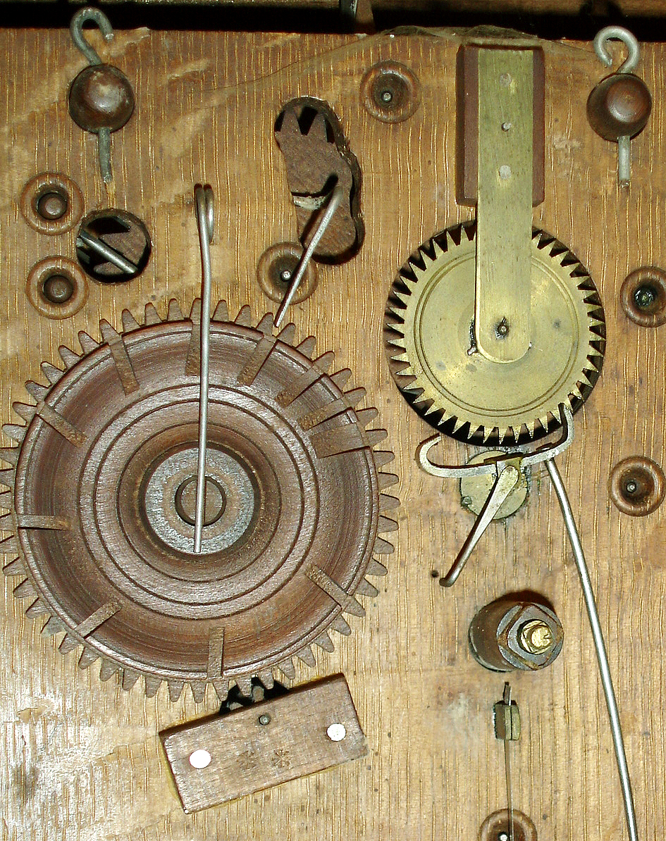 M. &amp; E. Blakeslee, Plymouth, Conn., 30 hour, time and strike, weight wood movement half column &amp; splat shelf clock, c1830 — Antique Clocks Price Guide
