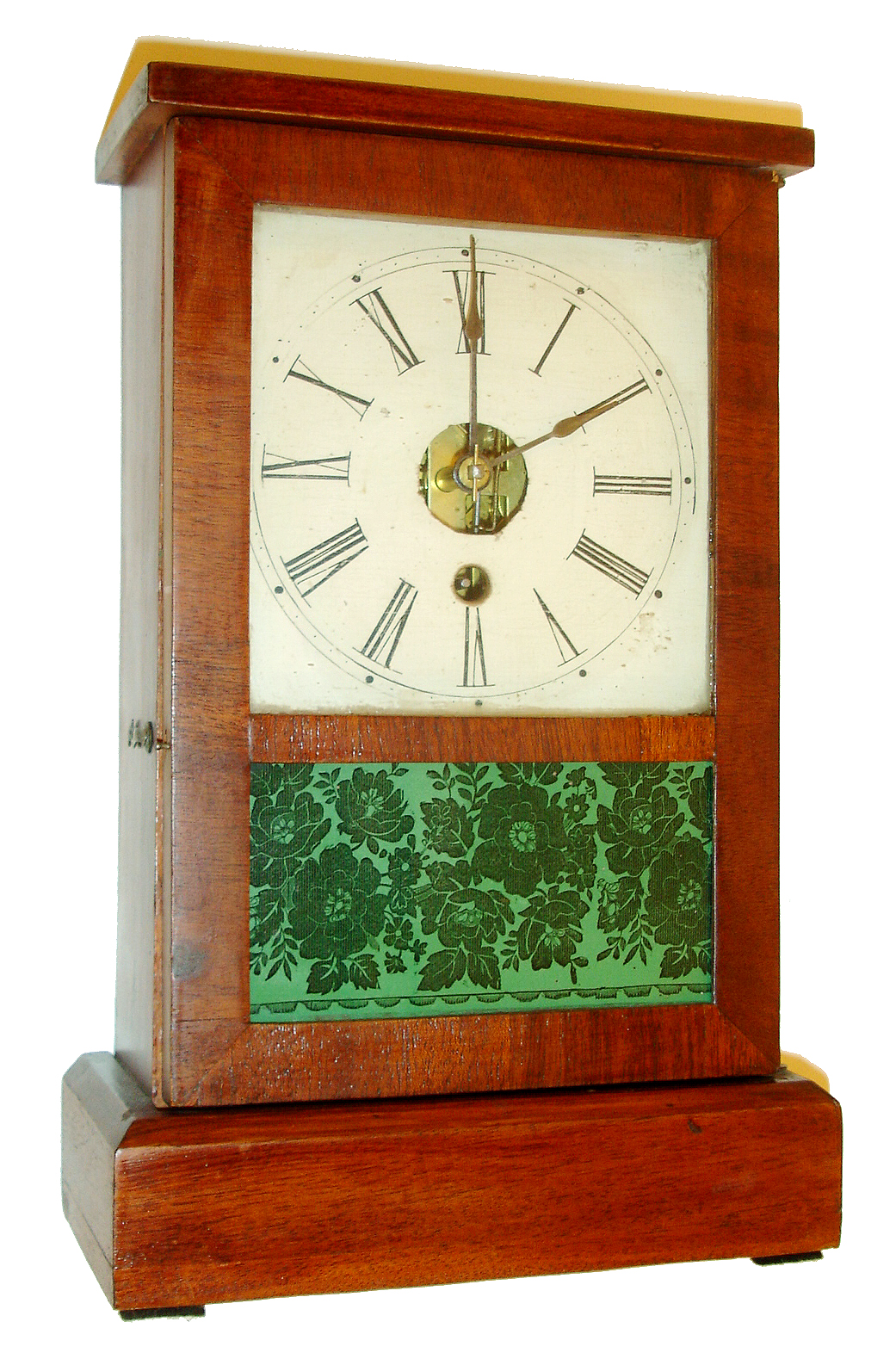 S. B. Terry &amp; Co., Terryville, Conn.30 Hour timepiece, Mahogany veneered Cottage case, c.1852. — Antique Clocks Price Guide