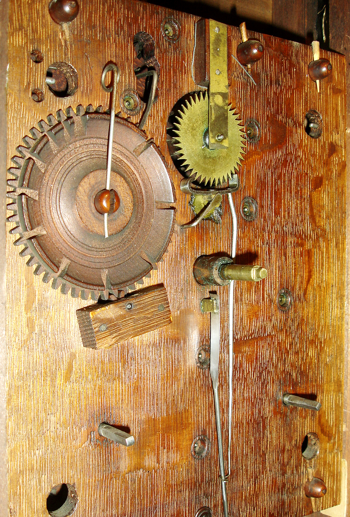 E. Terry &amp; Sons, Plymouth, Conn., 30 hour, time and strike, weight wood movement pillar &amp; scroll shelf clock, c1829 — Antique Clocks Price Guide