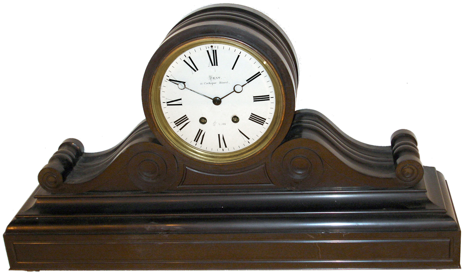French large black marble 30 day time and strike, mantel clock, c1890 — Antique Clocks Price Guide