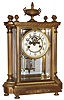 Waterbury Clock Co., Waterbury, Conn., "Sevres" 8 days, time and strike, gilt brass and beveled glass crystal regulator, visible escapement, c1908