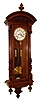Clocks- 2 (Two) German/Austrian walnut 2 weight 8 days, time and strike, Vienna Regulator wall clocks, late 19th century
