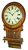 Clocks- 3 (Three) Anglo-American 8 days, time and strike, wooden wall clocks, one with Jerome & Co. inside label, c1890