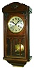 Clocks- 3 (Three) German 8 days, time and strike, box regulator walnut wall clocks, one Hamburg American, c1910