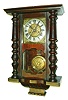 Clocks- 3 (Three) German 8 days, time and strike, walnut wall clocks, c1890