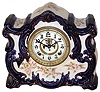 Ansonia Clock Co., New York, "Ossipee" 8 days, time and strike, porcelain mantel clock, c1900