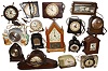 Clocks- 16 (Sixteen) American plug-in electric desk and mantel clocks