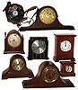 Clocks- 17 (Seventeen): mantel clocks with watchman's clock and timestamp