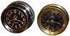 Clocks- 2 (Two) U.S. Navy 8 days, 5" dial metal case black dial marine clocks: Chelsea Mark 1 and Seth Thomas Deck Clock No. 1, mid 20th century