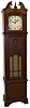 Philco "Model 270" mahogany floor standing electric clock and AM radio, c1931