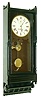 Seth Thomas Clock Co., Thomaston, Conn., "Queen Anne", 8 days, time and strike, ebonized case wall clock, c1883