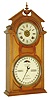 Ithaca Calendar Clock Co., Ithaca, NY, "No. 8 Shelf Library", 8 days, time, strike and alarm double dial calendar clock, c1874.