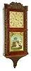 Seymour, Hall & Co., Unionville, Conn., 8 days, time and strike, weight wood movement carved column and splat shelf clock, c1835