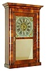 E. C. Brewster, Bristol, Conn., 30 hours, time, strike and alarm iron back plate rosewood veneer shelf clock with a separate paper label: "Lovell and Smith, Philadelphia c1842