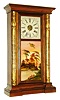 Welch, Spring & Co., Bristol, Conn., 8 days, time and strike, rosewood gilt column and cornice shelf clock, c1868